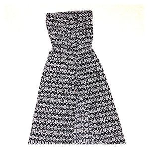 Printed, Strapless Maxi dress